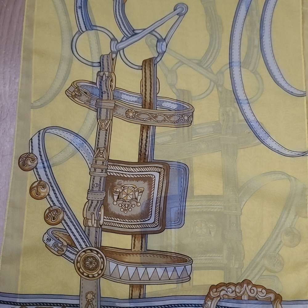 Echo Elegant Yellow Patterned Scarf - image 4